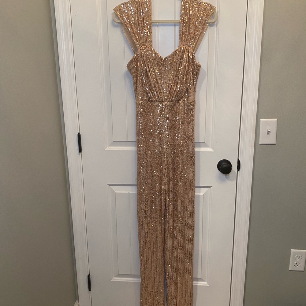 Luxxel Medium jumpsuit in Rose Gold